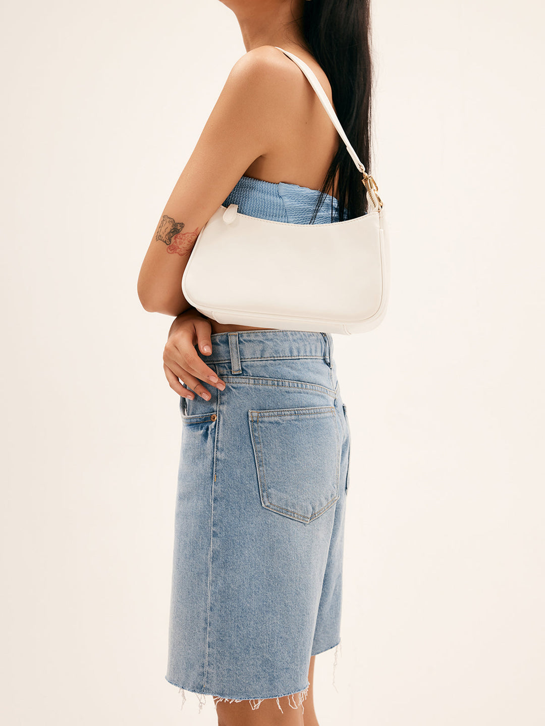 Sac d'épaule minimaliste à fermeture éclair