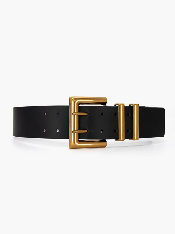 Ceinture Large à Boucle Métallique