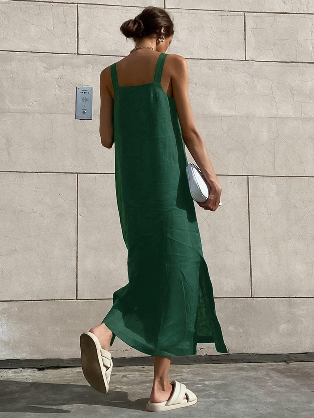 Robe Longue Minimaliste en Coton