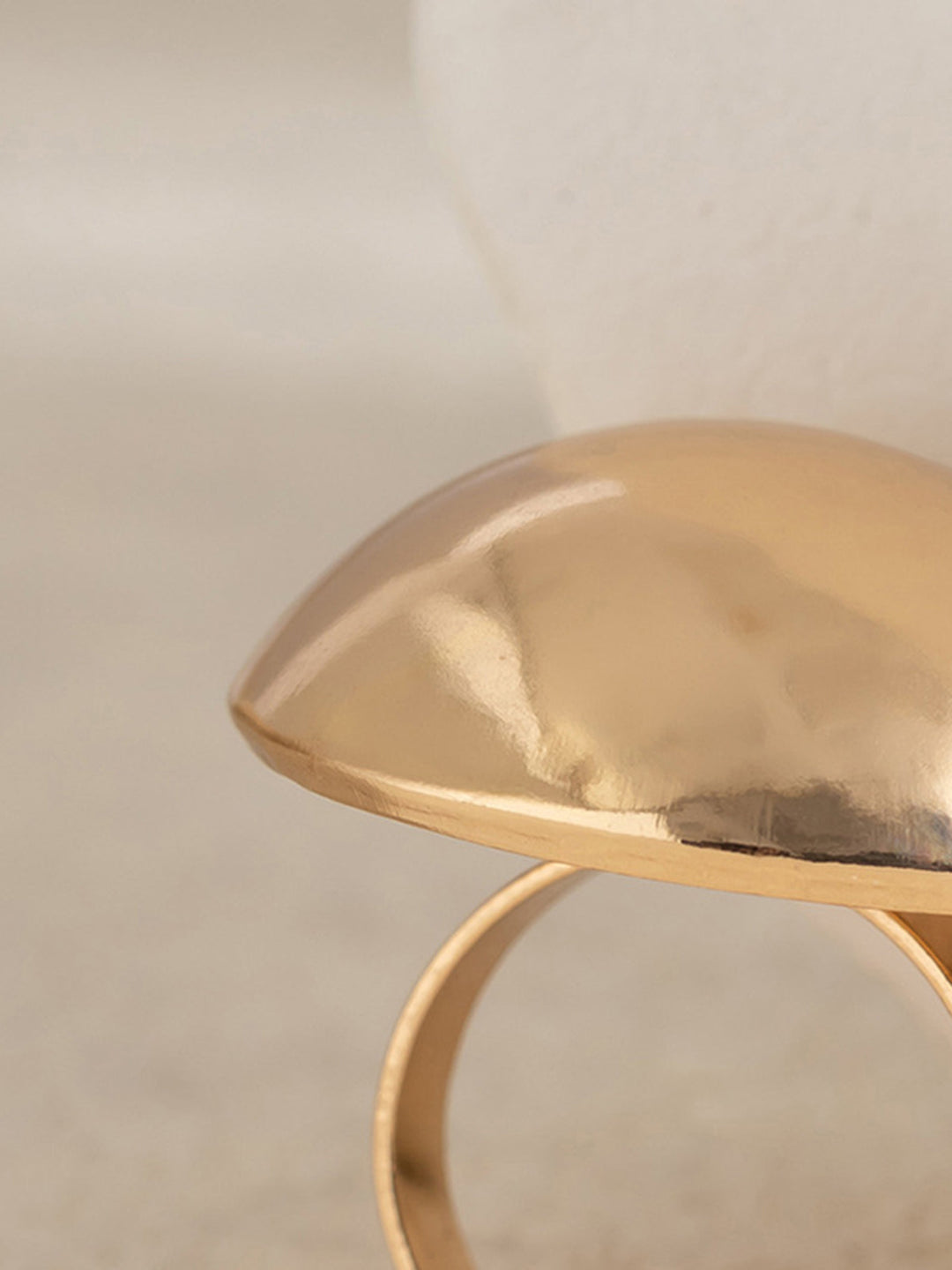 Bague Demi-Sphère Géométrique