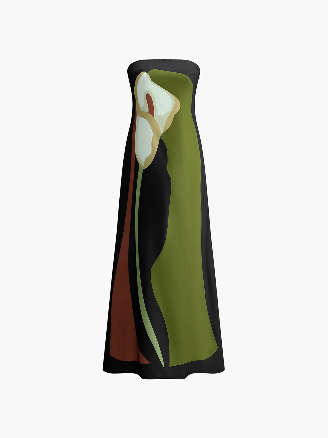 Grande Robe Longue Bande Fleurie fendue