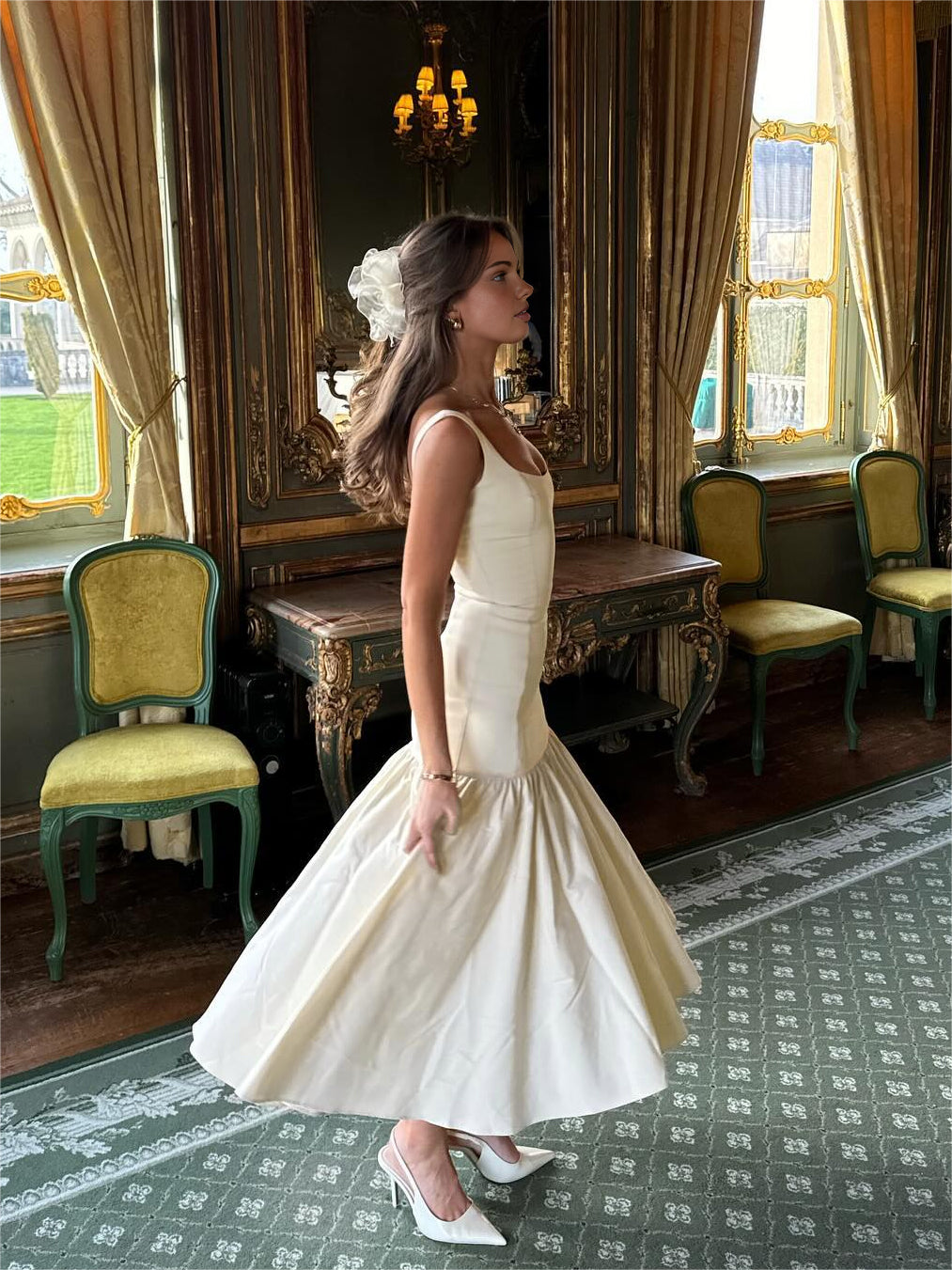 Robe Longue à Volants