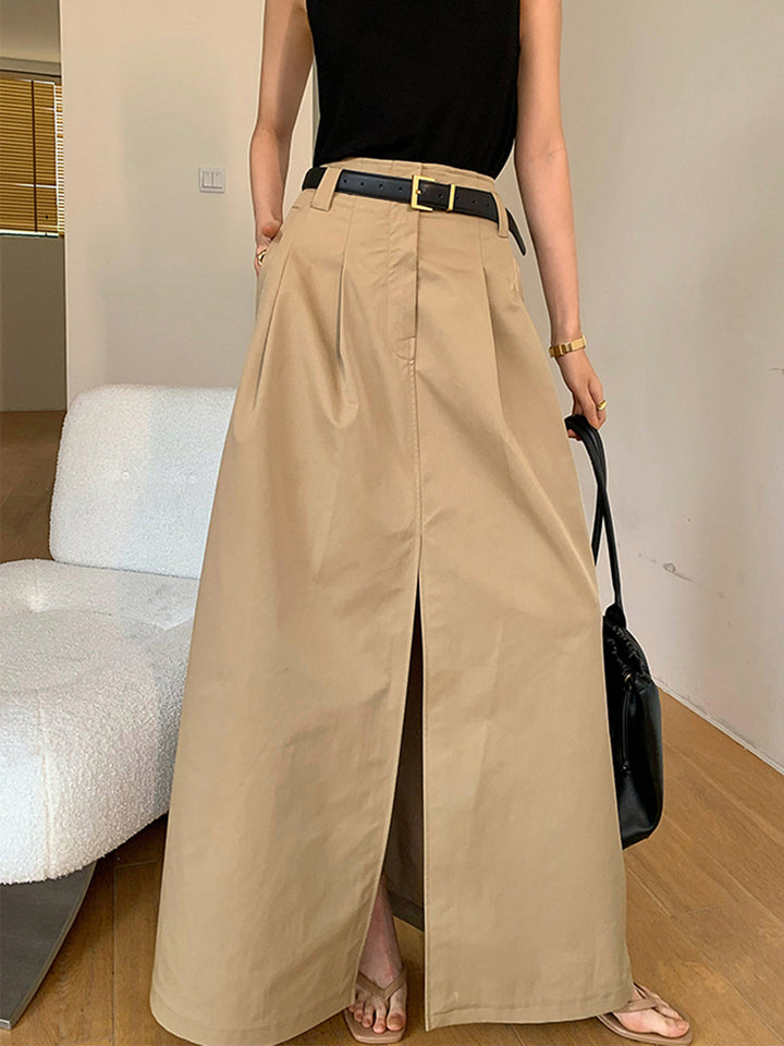 Jupe Longue Maxi Jupe Longue Grande Taille En Coton Sans Ceinture