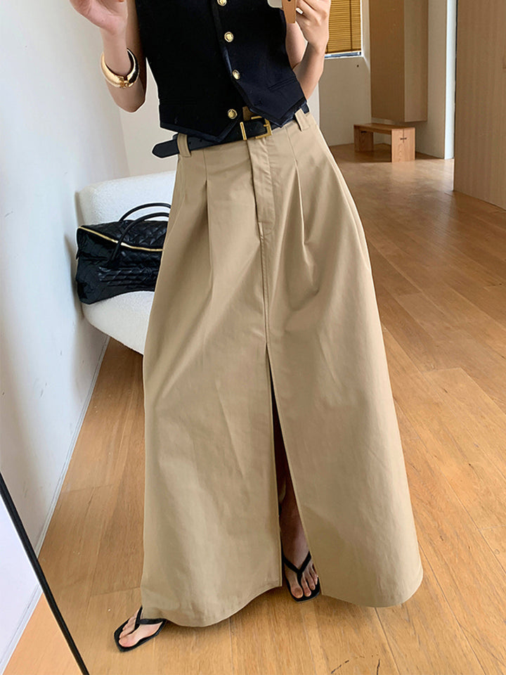 Jupe Longue Maxi Jupe Longue Grande Taille En Coton Sans Ceinture