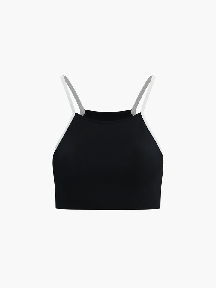 Ensemble Bikini Découpé à Liens Contrastés