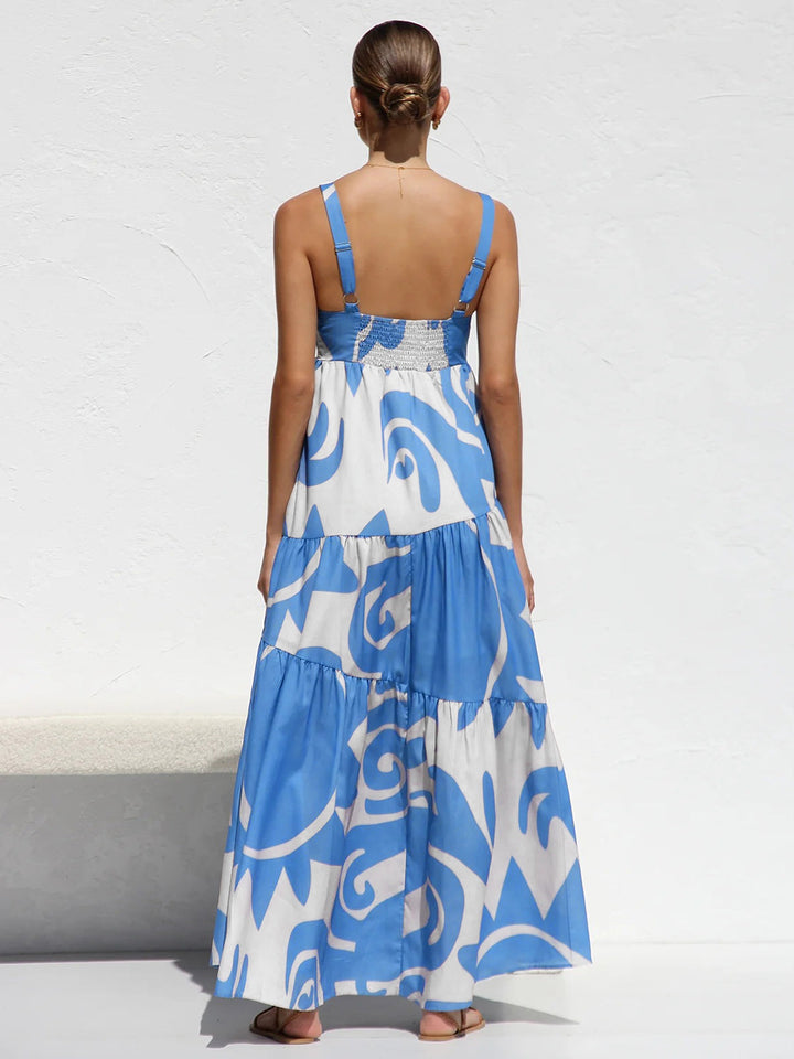 Robe longue Cami à imprimé solaire