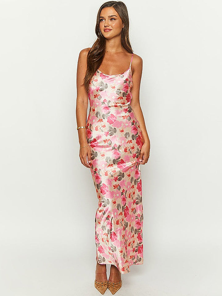 Robe Longue Cami Fleurie Romantique