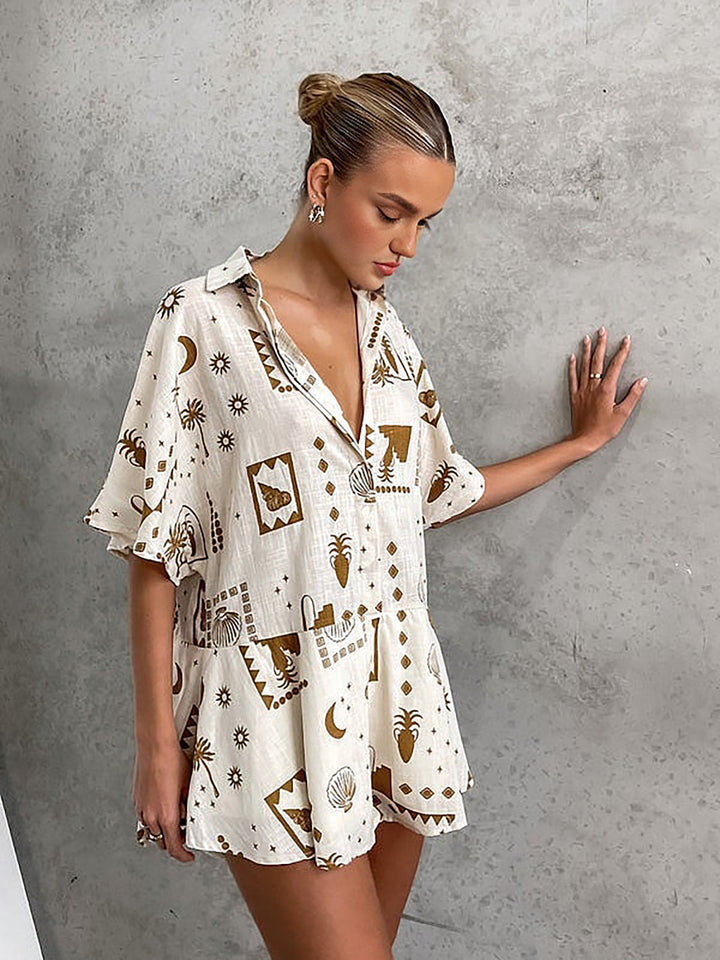 Combinaison "Loosen Print" semi-transparente
