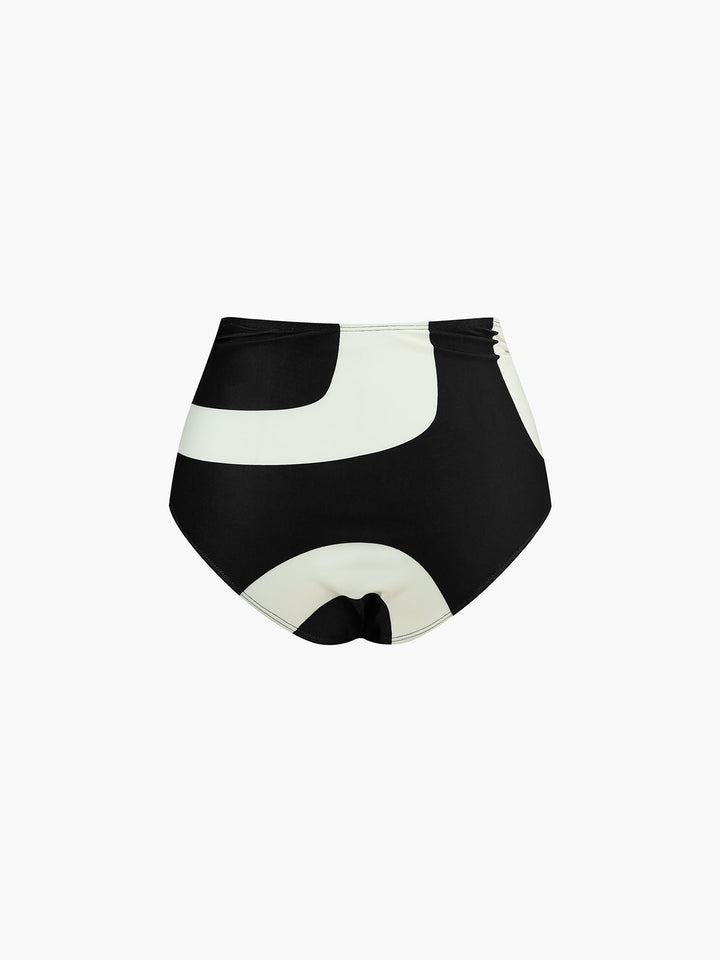Ensemble de Bikini Asymétrique Bicolore