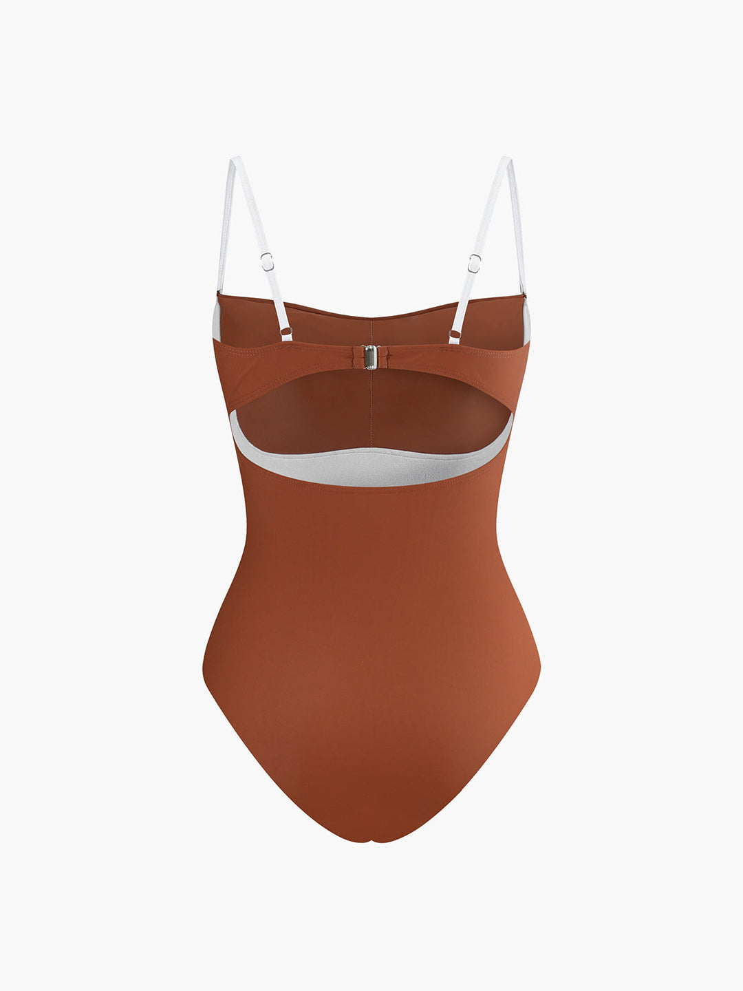 Maillot de bain une pièce découpé à bords contrastés avec coussinets amovibles