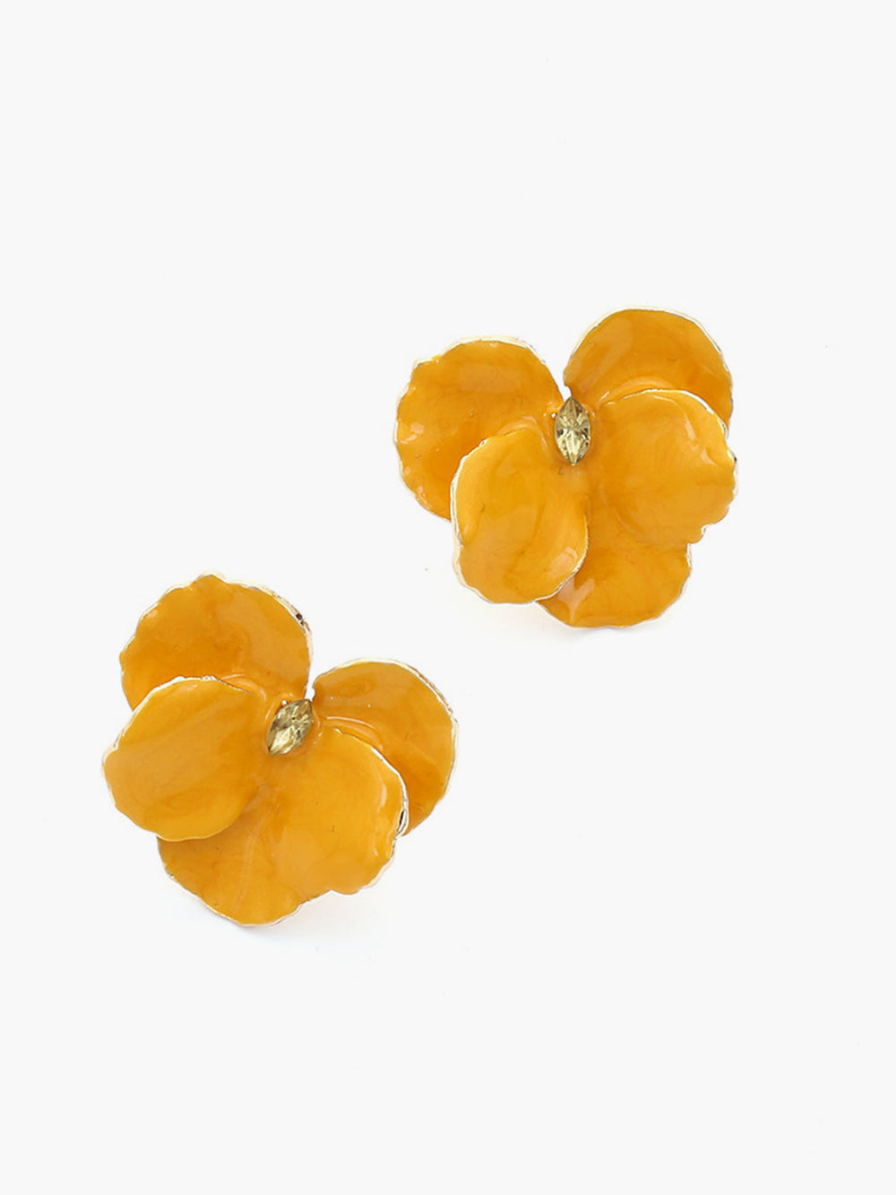 Boucles d'oreilles Fleur à Décoration Strass