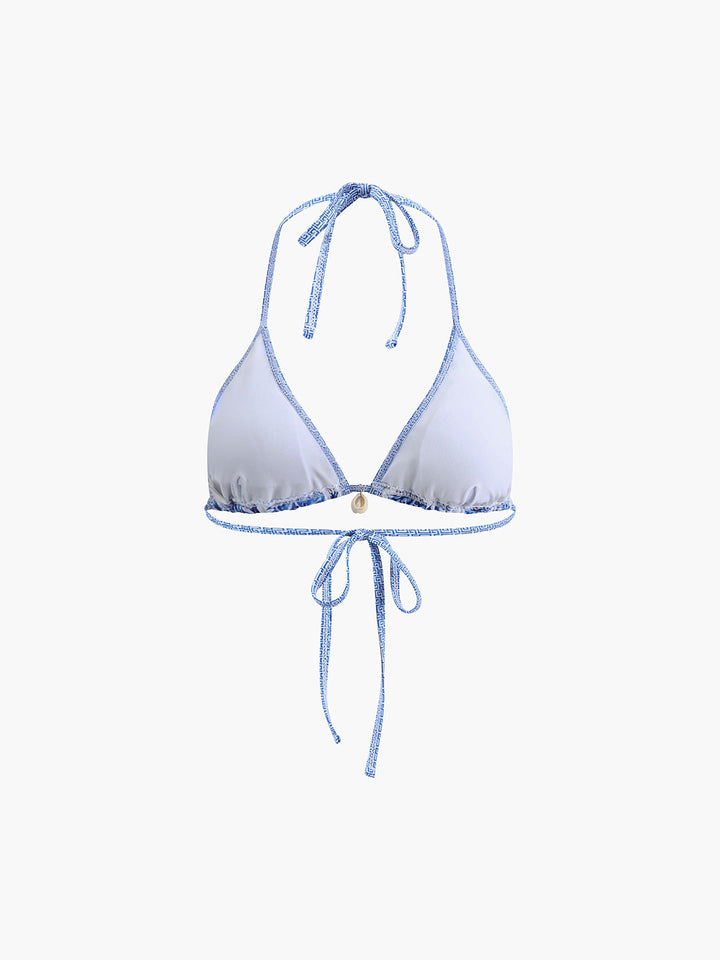 Ensemble Bikini Noué à Manches Habillées Imprimé
