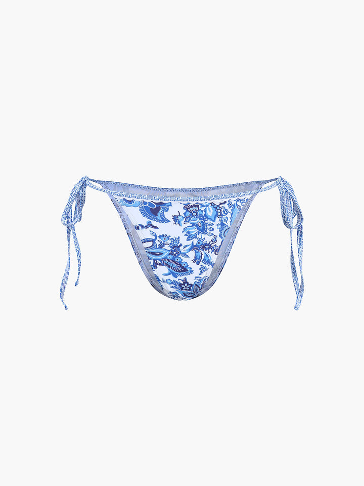 Ensemble Bikini Noué à Manches Habillées Imprimé
