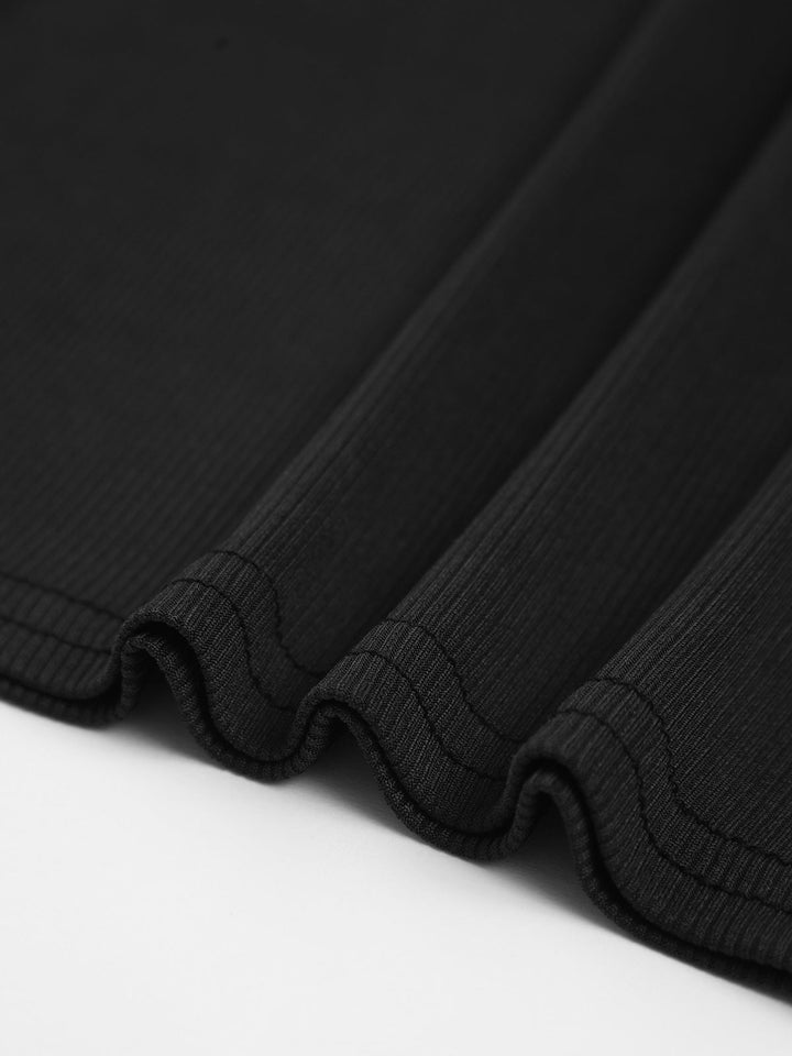 Haut Camisole à Col en Cœur Contrastant
