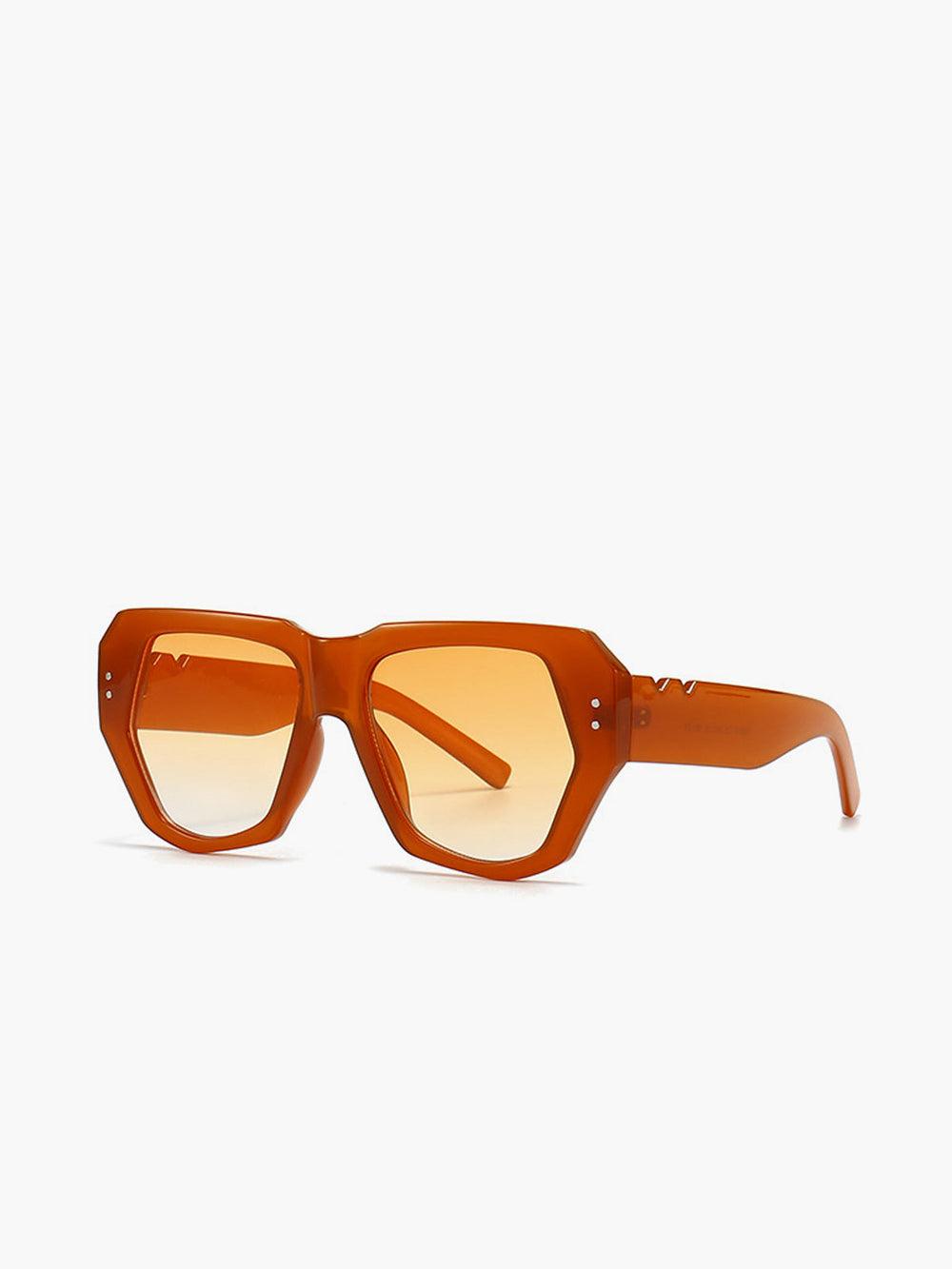 Lunettes de soleil vintage Polygon Cat Eye Rivets