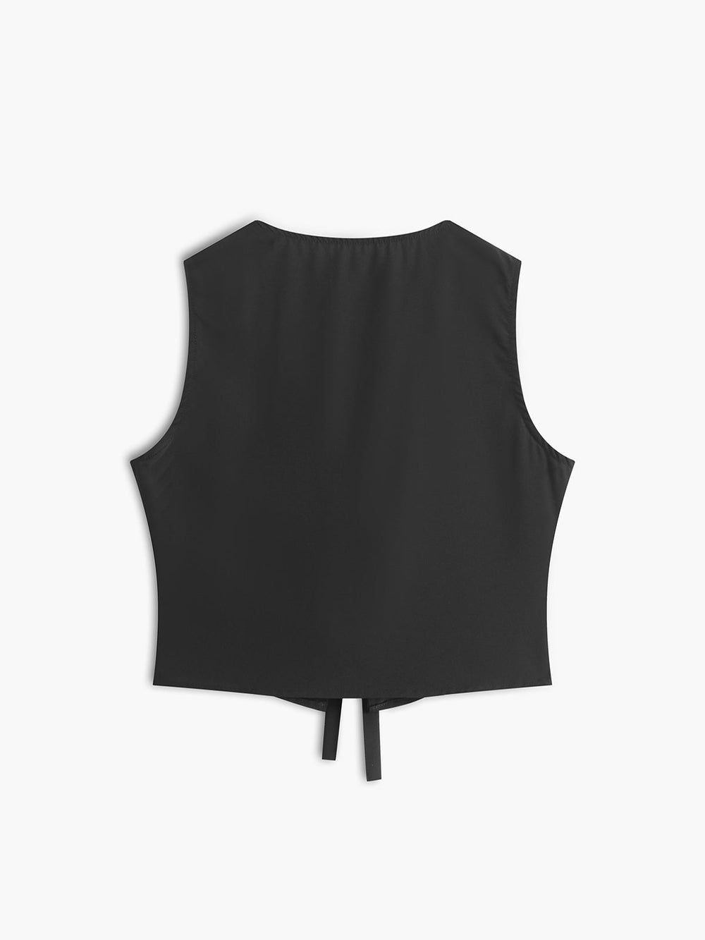 Gilet sans manches à col V avec nouage sur le devant