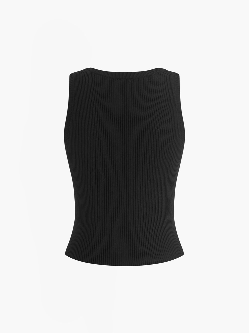 Gilet sans manches ajusté à bordure contrastée