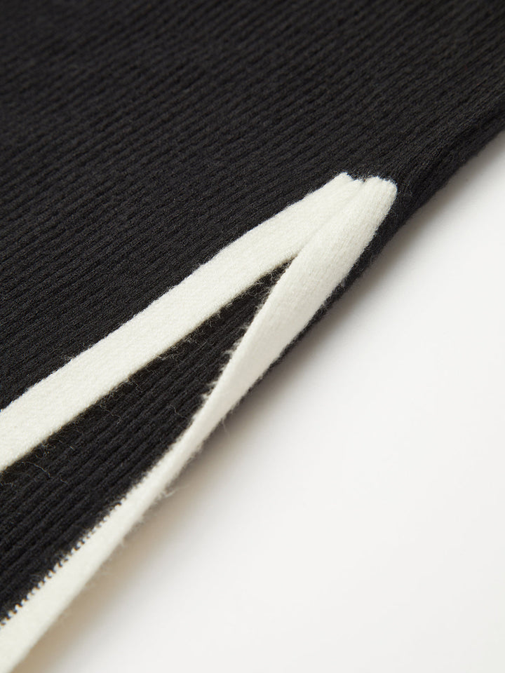 Robe Longue en Tricot avec Col Halter et Décolleté