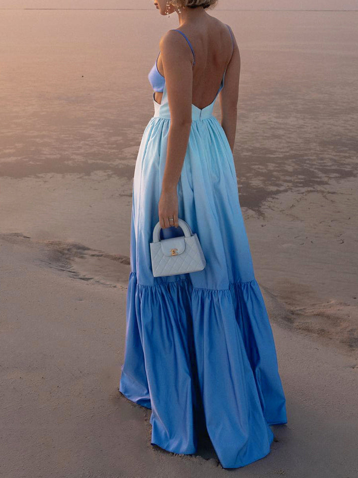 Robe Longue Dos Nu Découpée