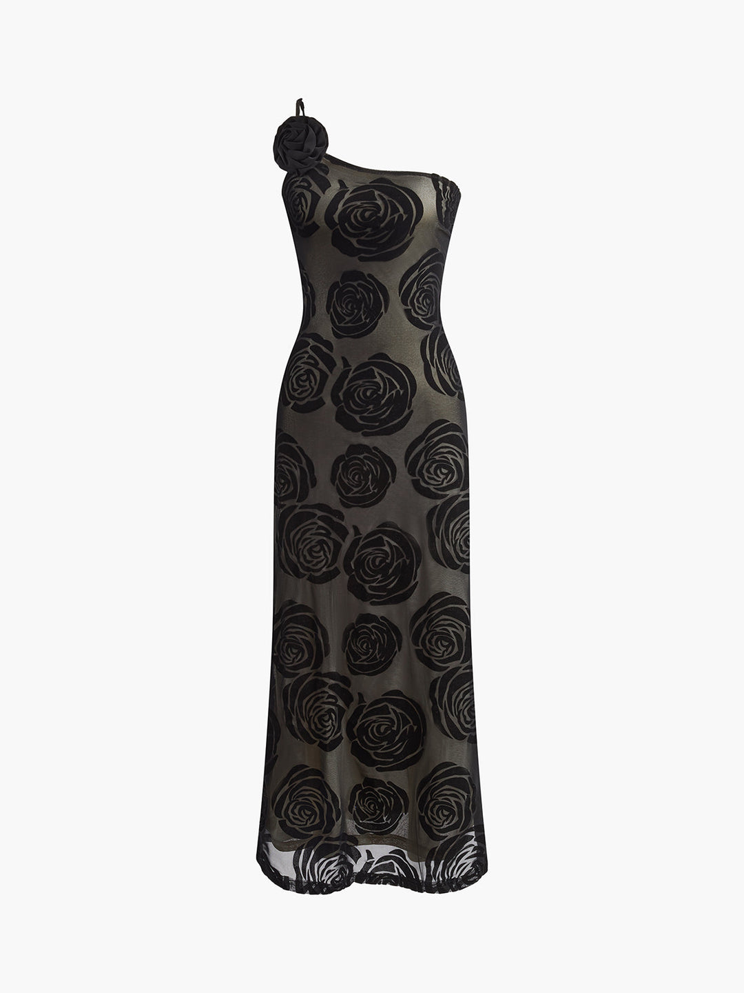 Robe Longue Asymétrique en Jacquard