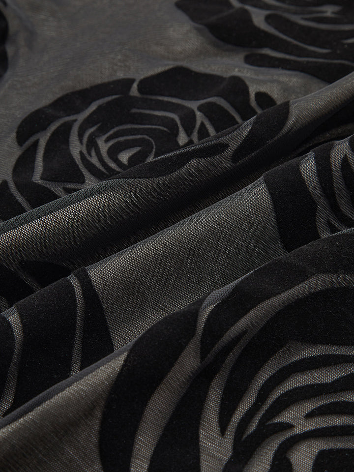 Robe Longue Asymétrique en Jacquard