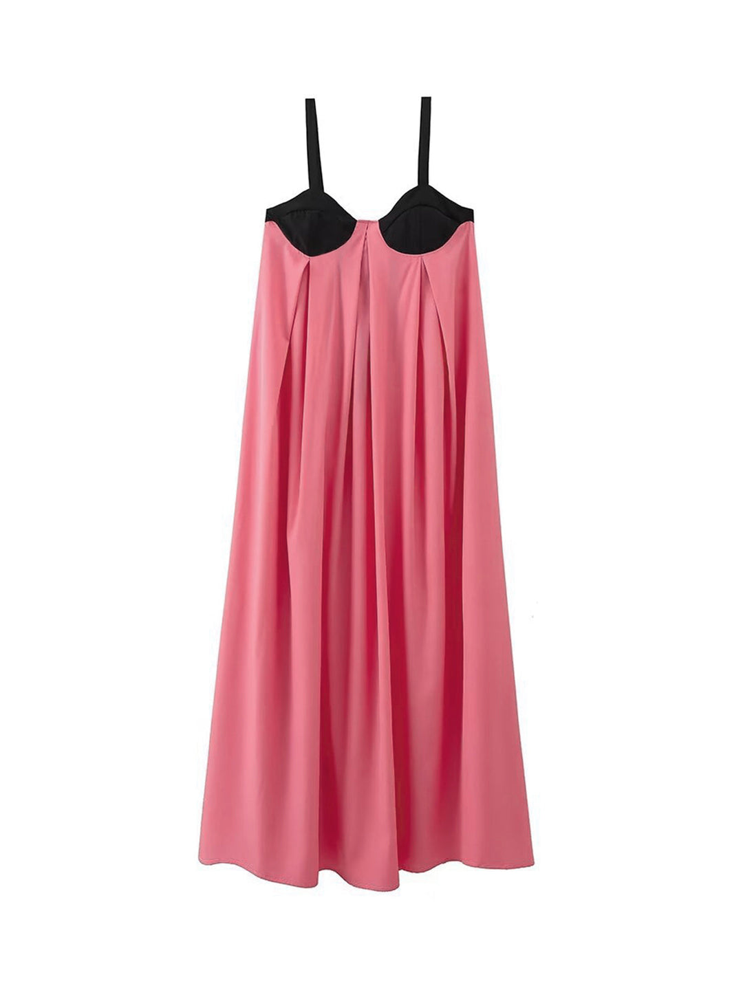 Robe Longue à Bretelles Soutien-gorge Splicing