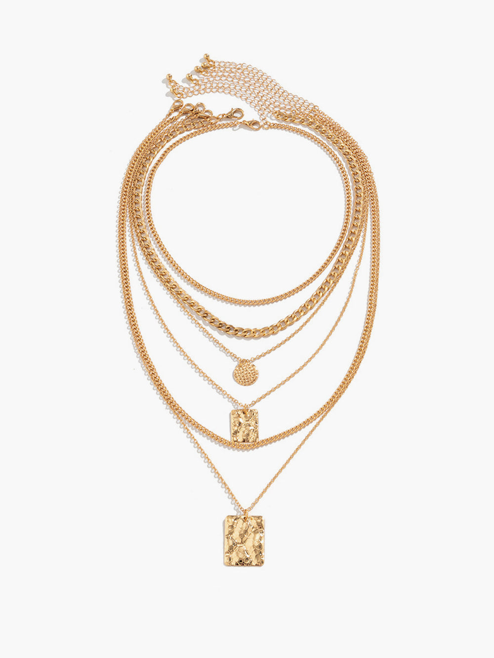Collier Superposé Multi-Brins Doré