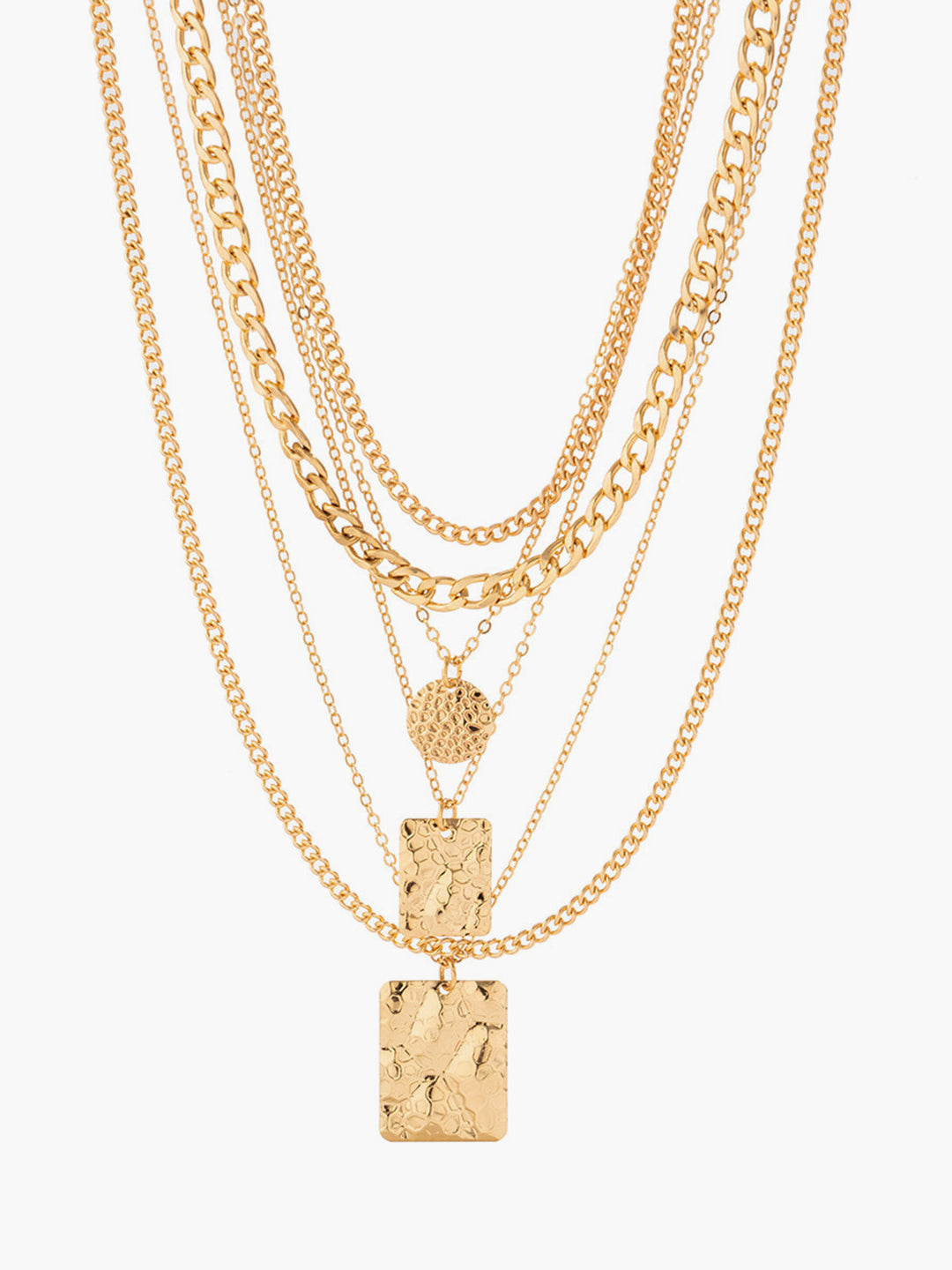 Collier Superposé Multi-Brins Doré