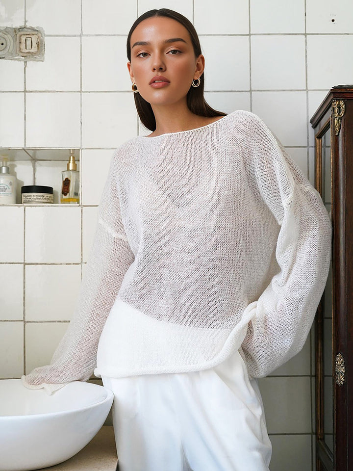 Haut en tricot ajusté drapé creux