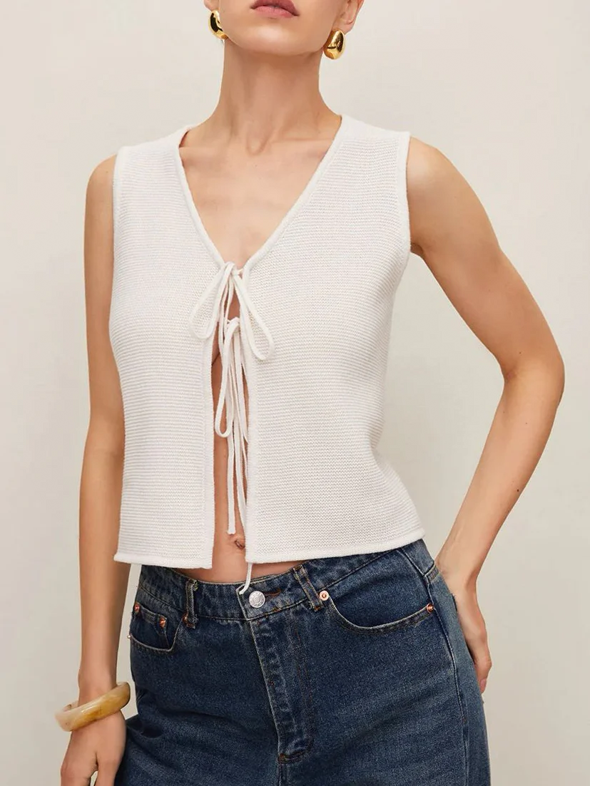 Gilet en crochet uni