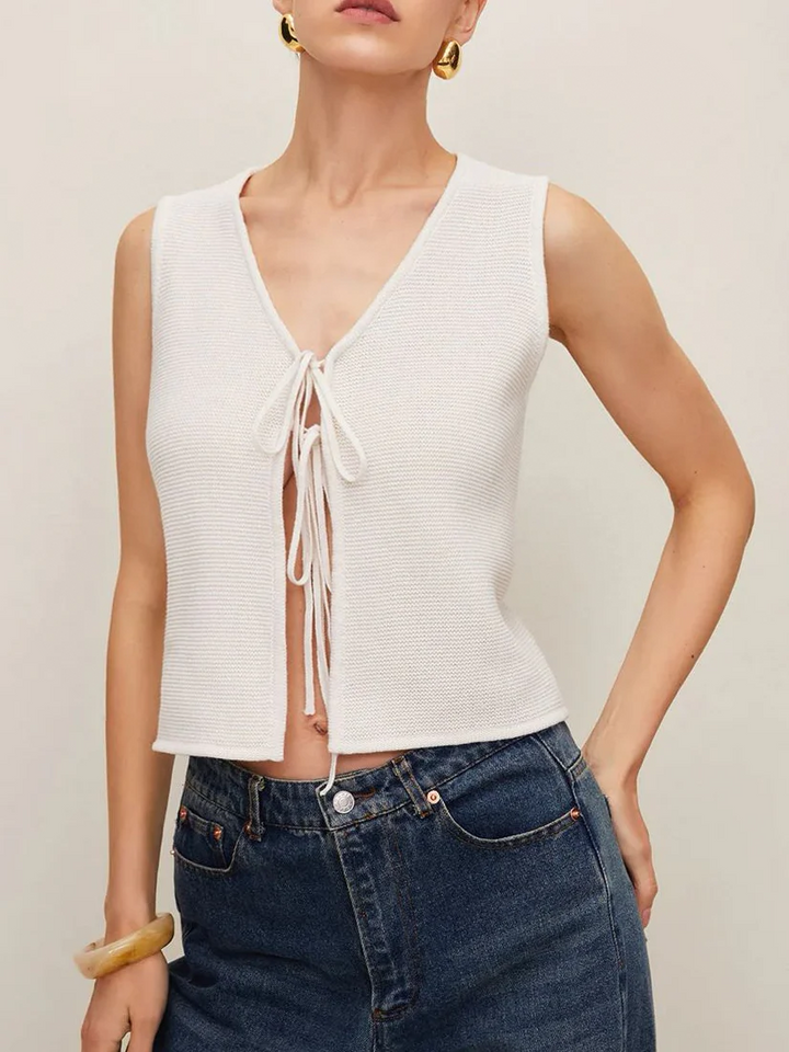 Gilet en crochet uni