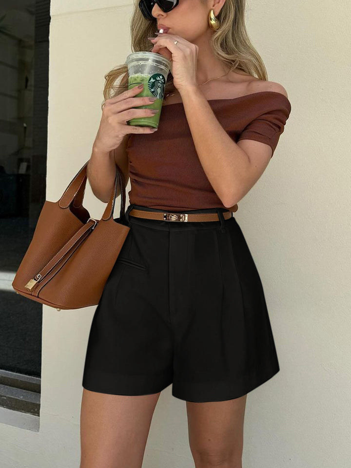 Shorts mi-taille semi-transparents sans ceinture