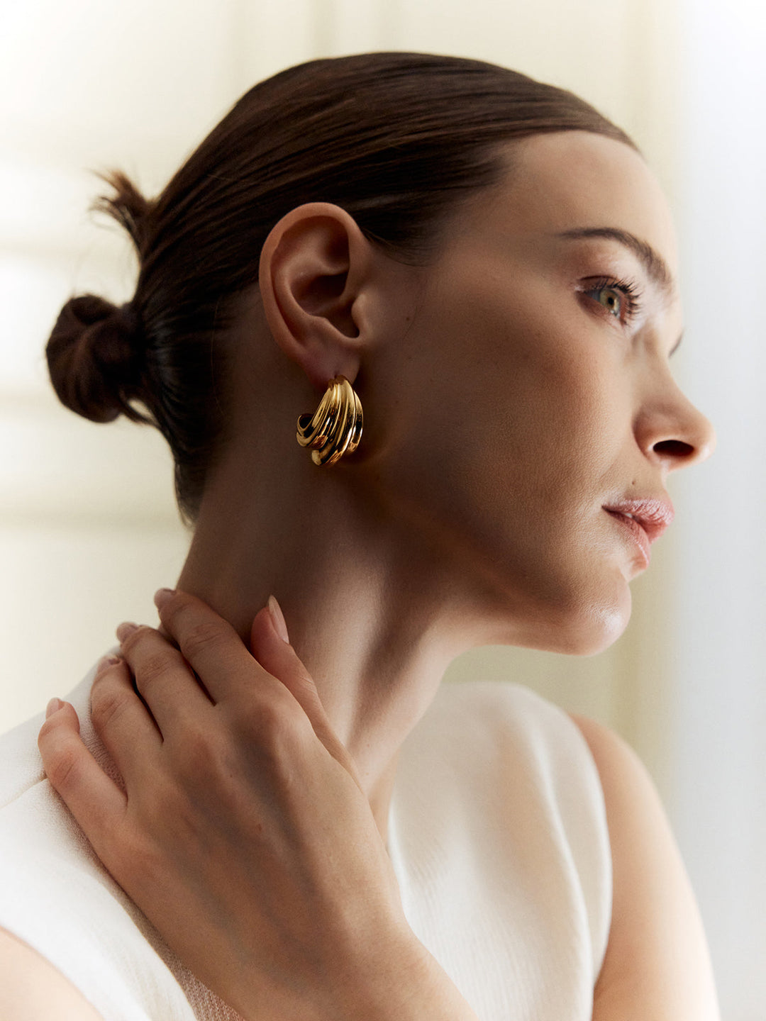 Boucles d'oreilles élégantes style escargot
