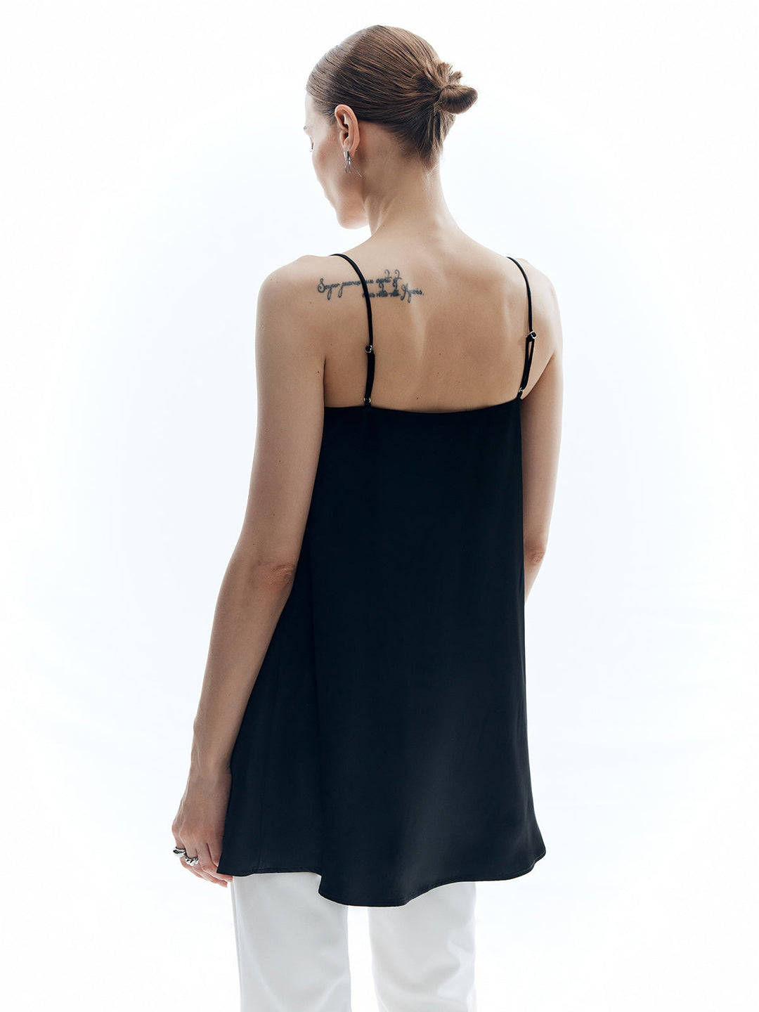 Haut ample en satin uni