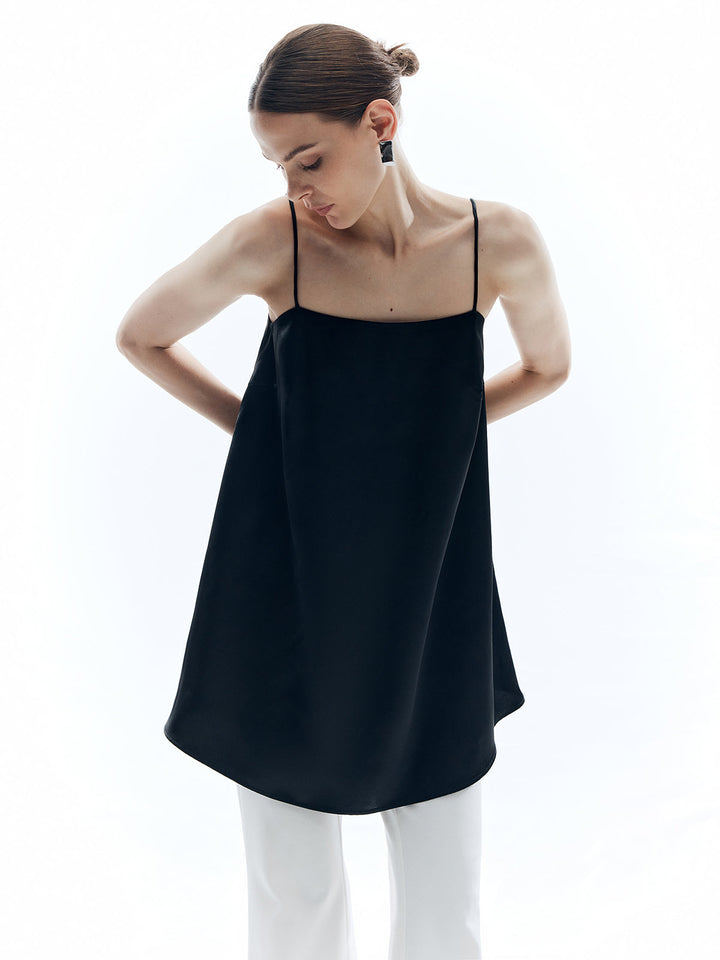 Haut ample en satin uni