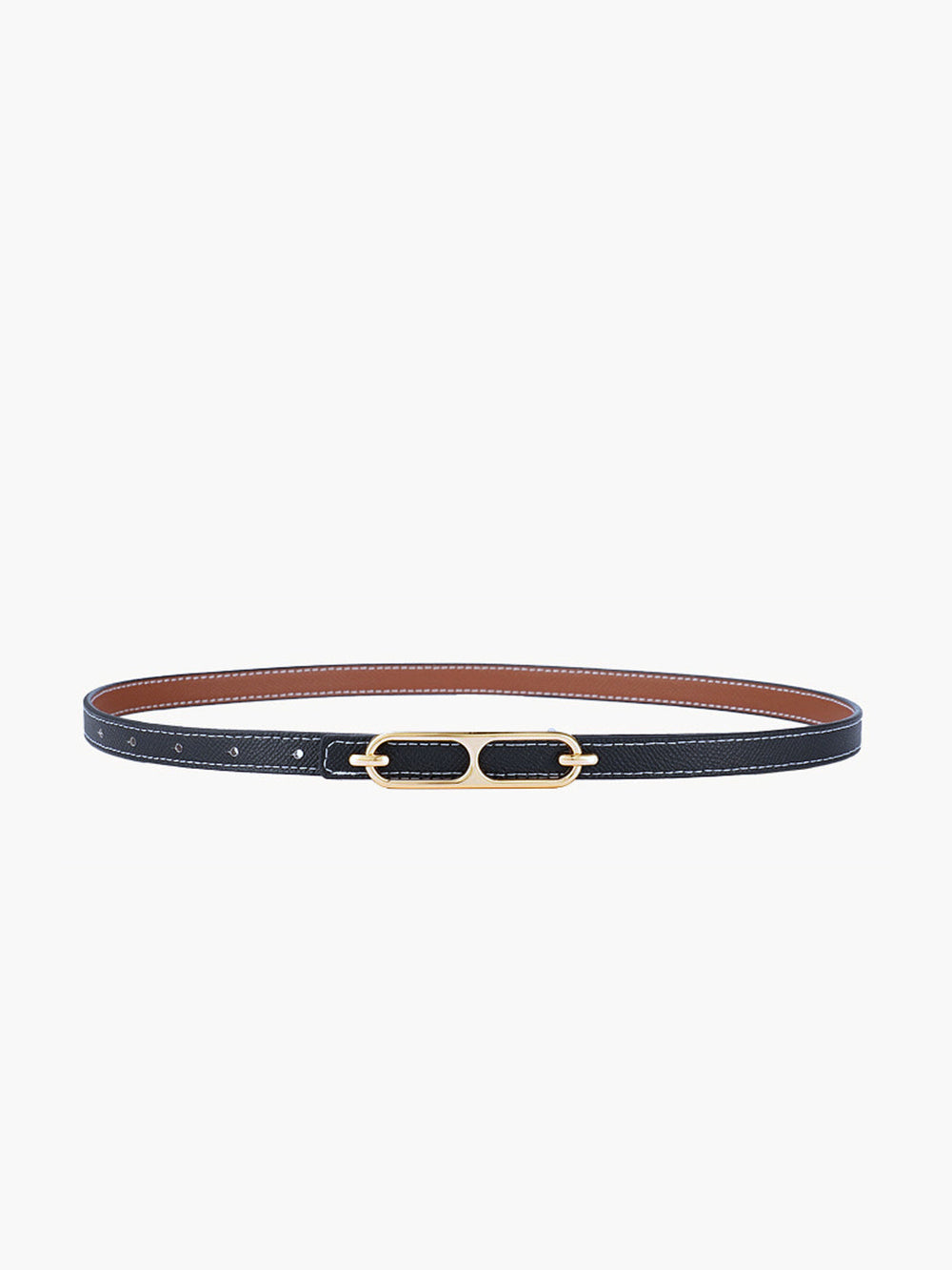 Ceinture à boucle en alliage doré pour femme