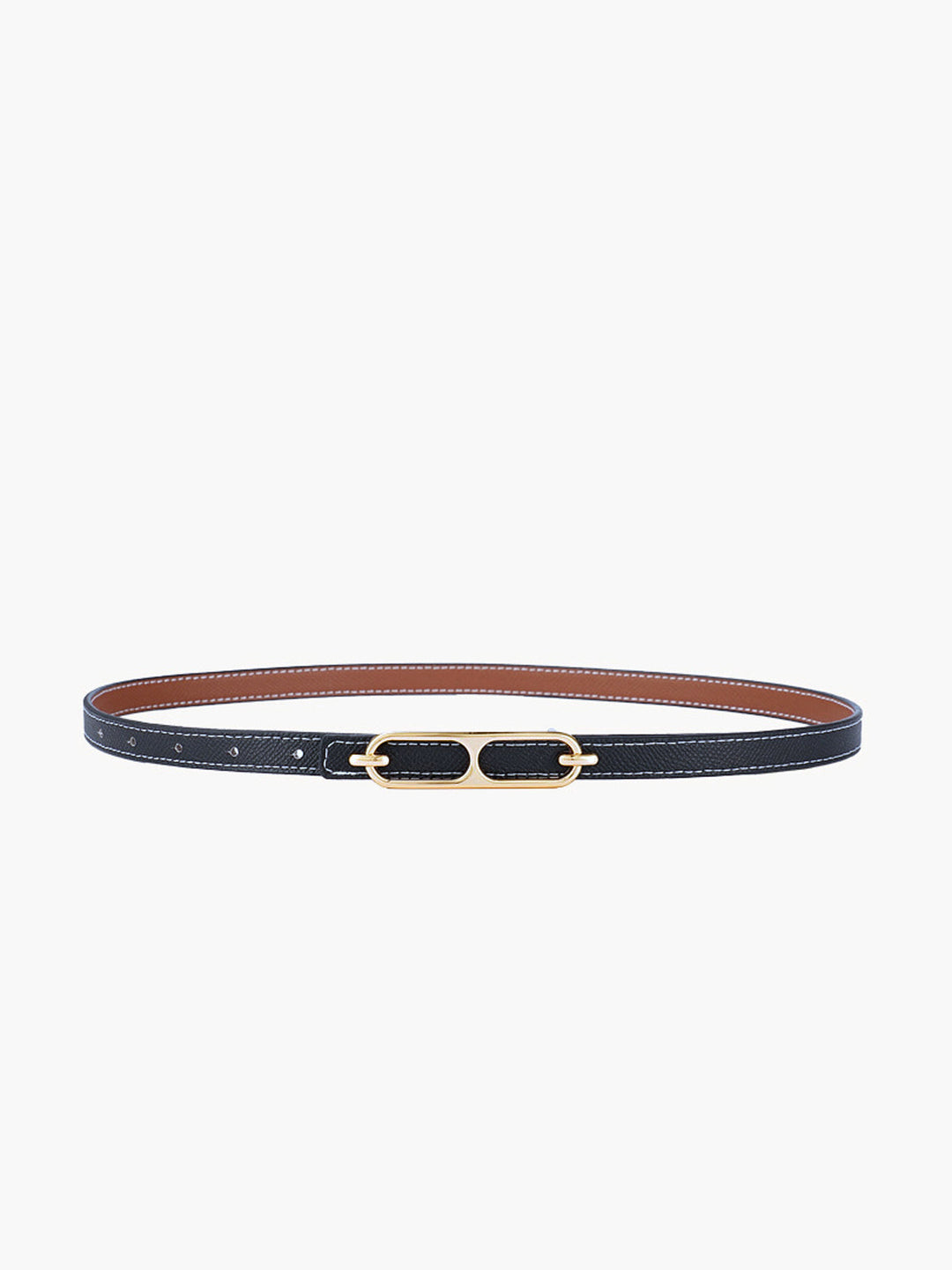 Ceinture à boucle en alliage doré pour femme