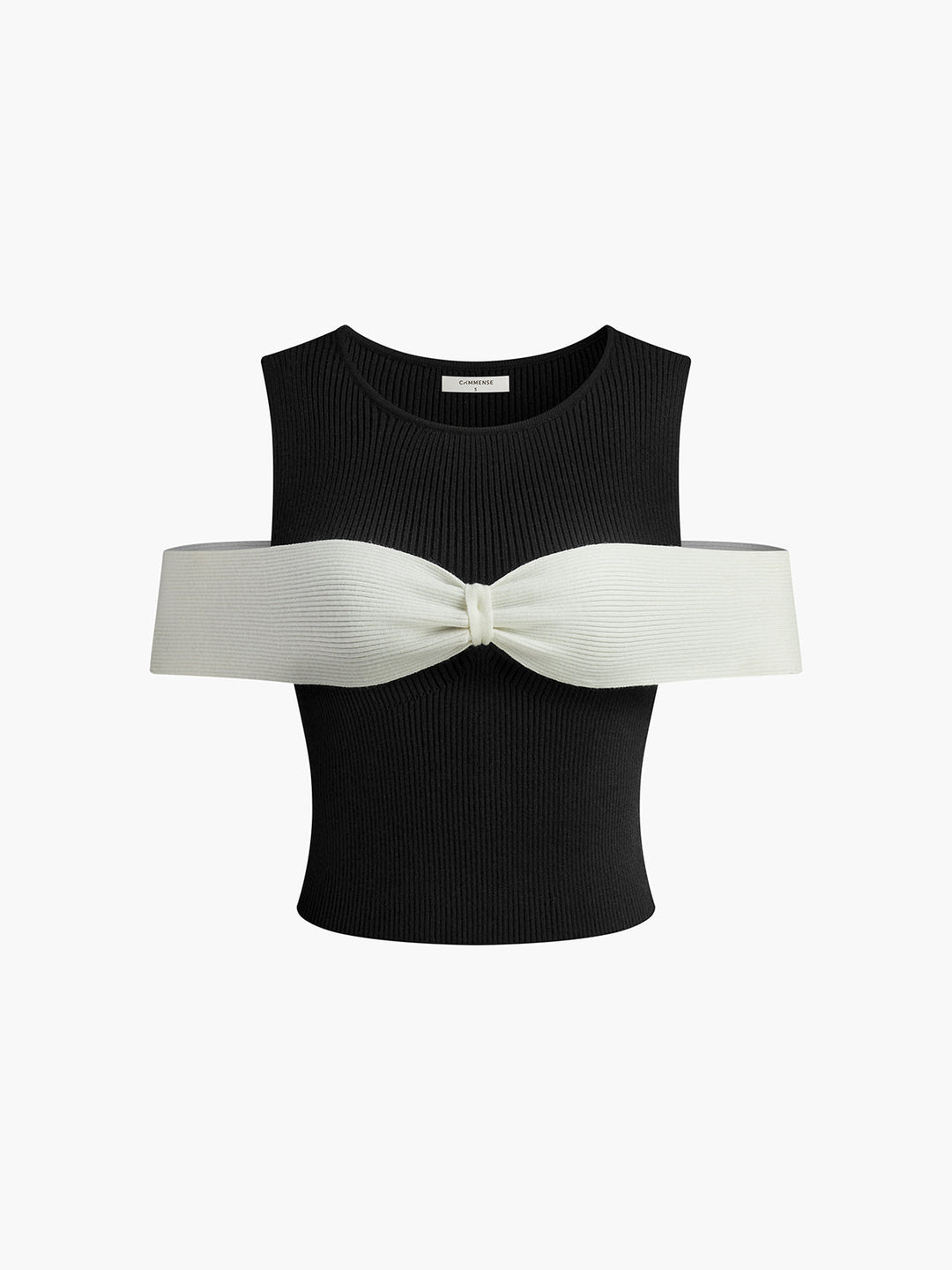 Gilet sans manches extensible à bordure nœud