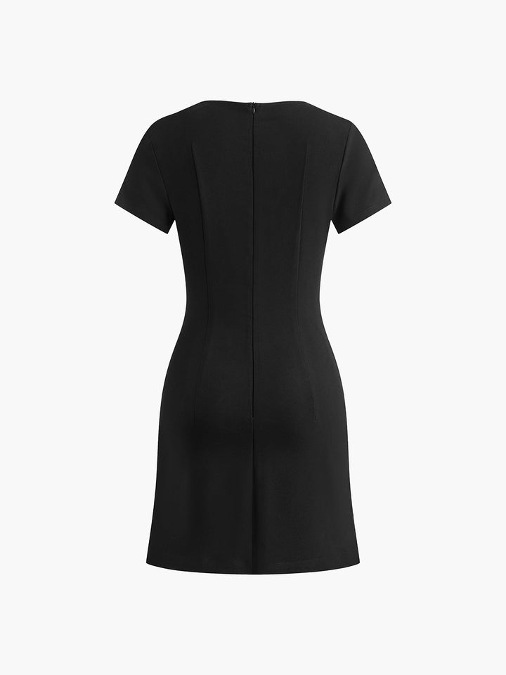 Robe Courte à Fentes Latérales