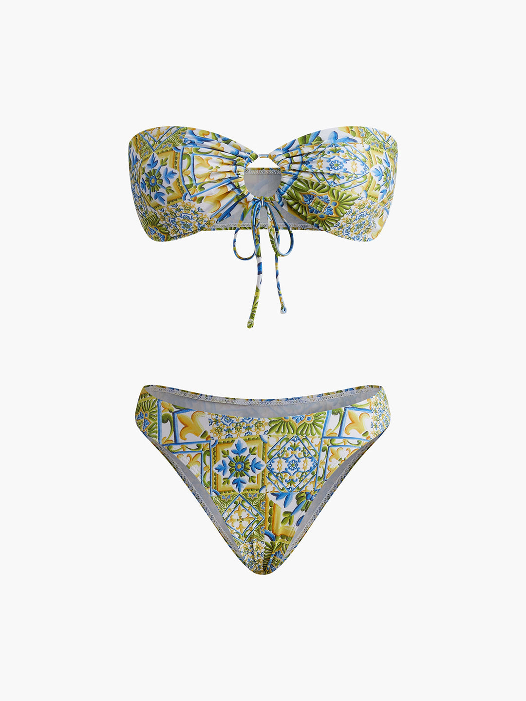 Ensemble de bikini noué à imprimé sans bretelles