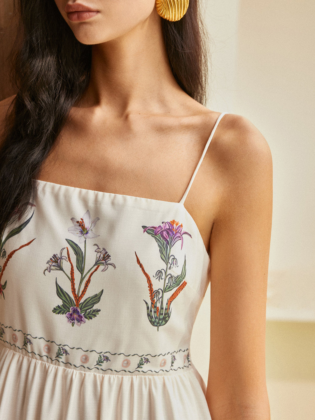 Robe Fleurie Plissée Sans Dos