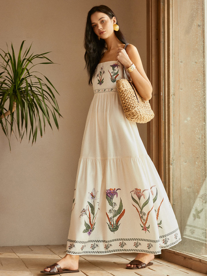 Robe Fleurie Plissée Sans Dos