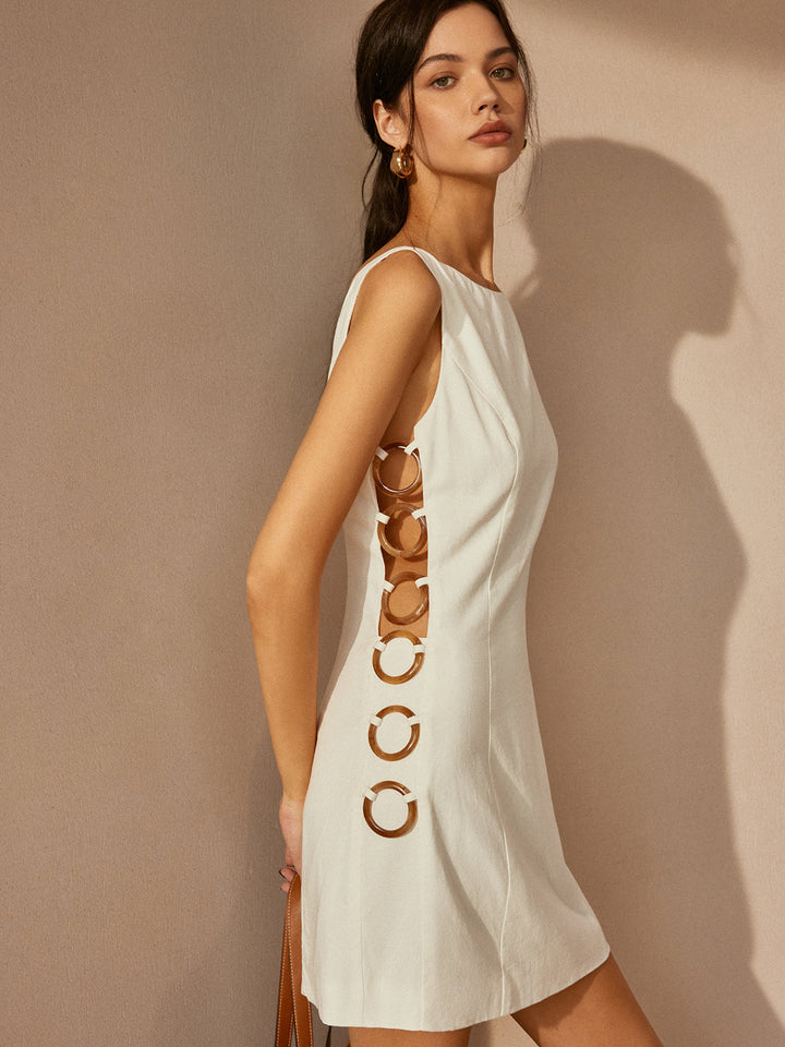 Robe sans manches avec découpe O-Ring