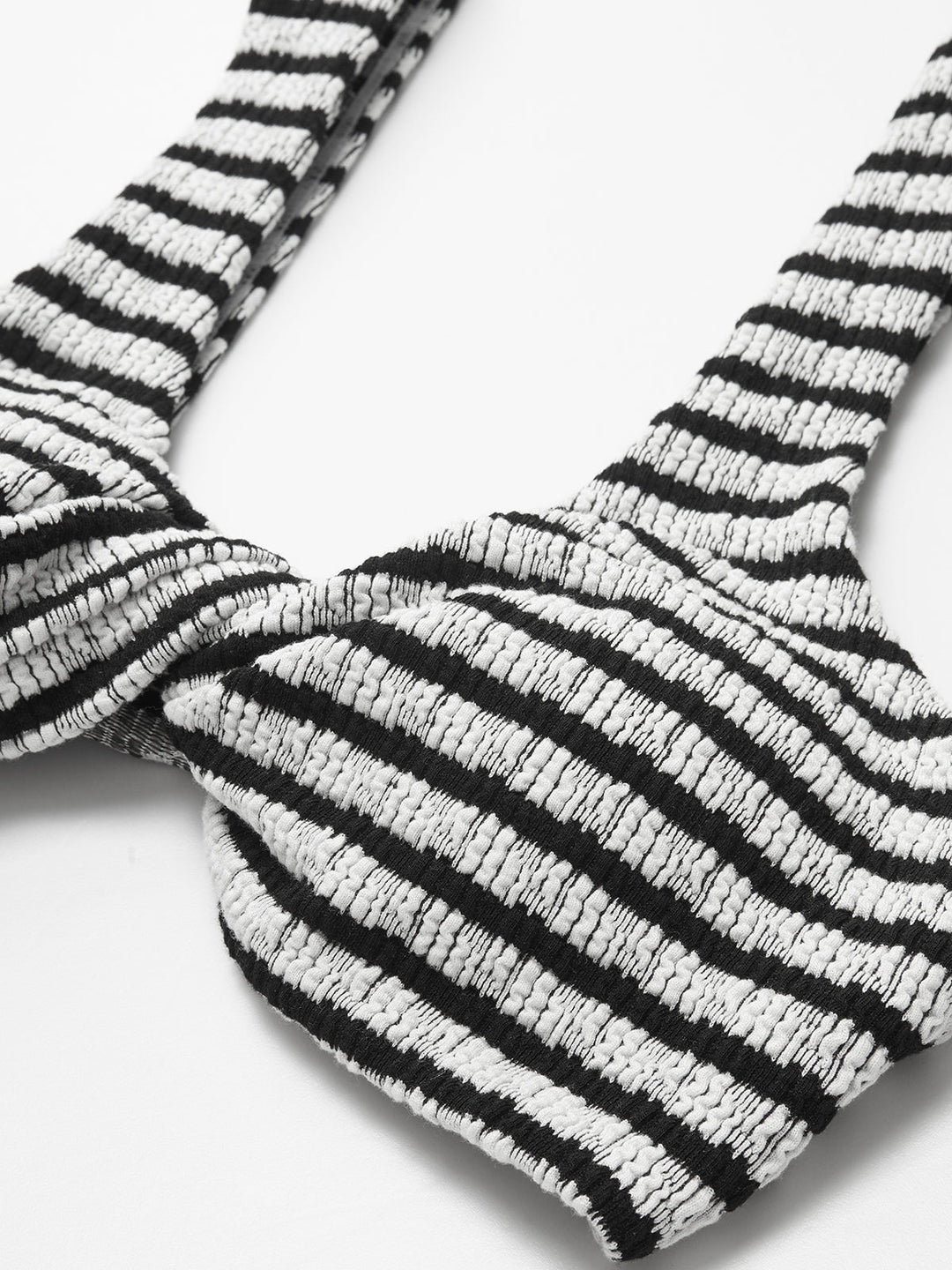 Ensemble Bikini Tricot Rayé Noué