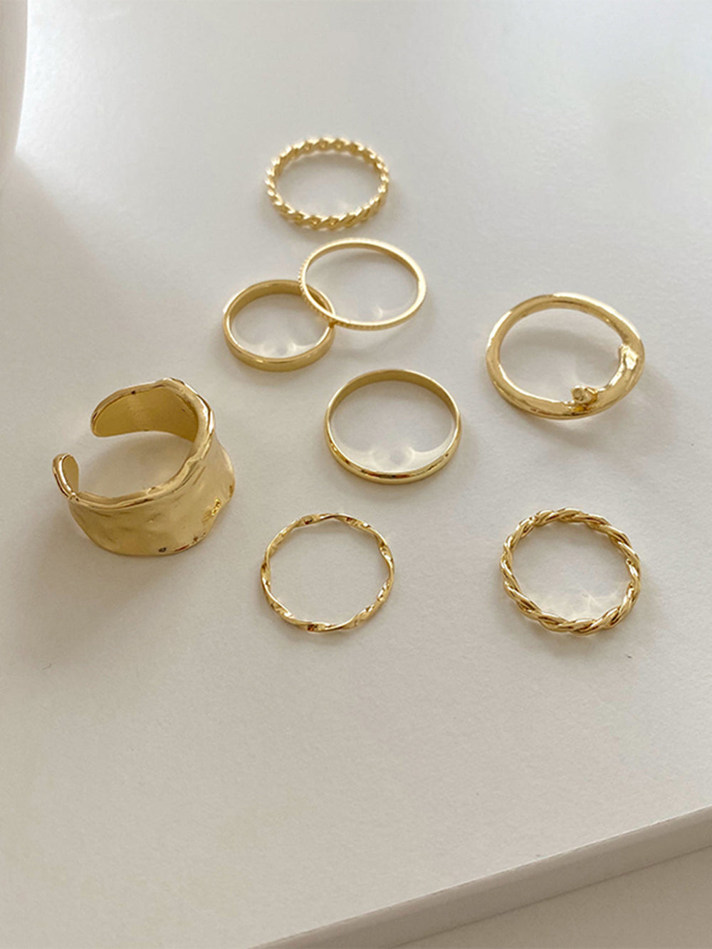 8pcs Anneau Simple