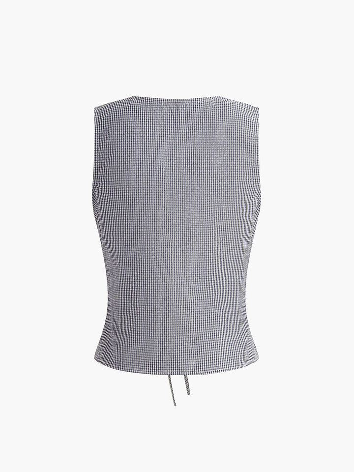 Gilet Gilet Gilet sans manches en tricot torsadé en V