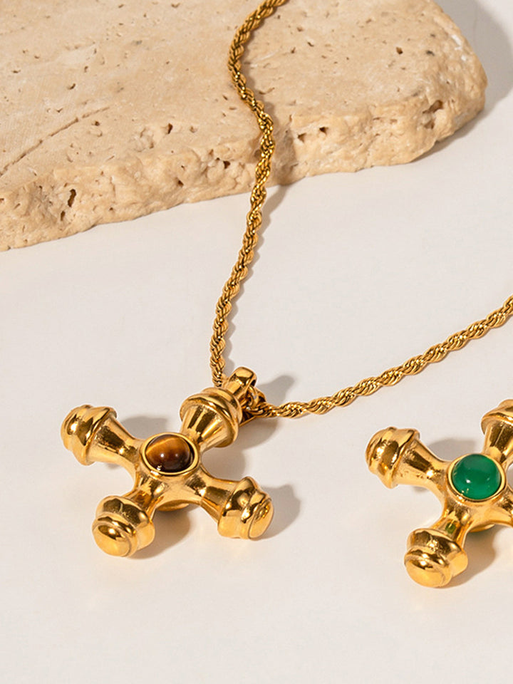 Collier Croix en Acier Inoxydable