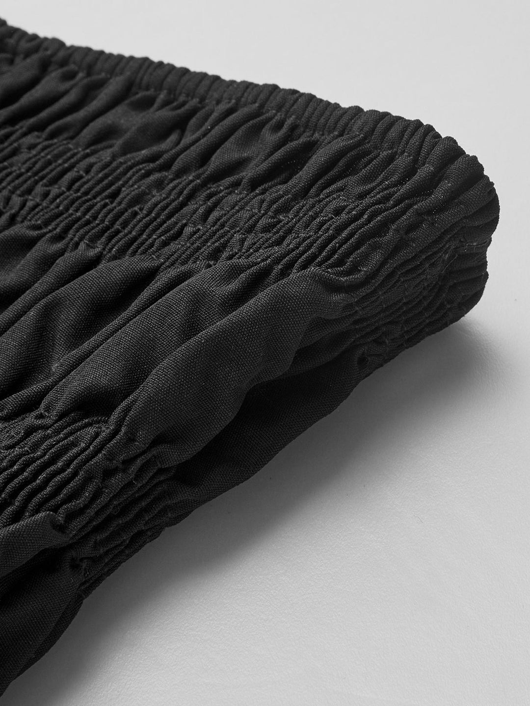 Robe Courte Plissée Sans Bretelles Contrastantes