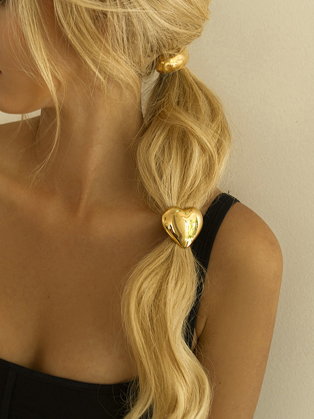 Attache Cheveux Métallique en Forme de Cœur