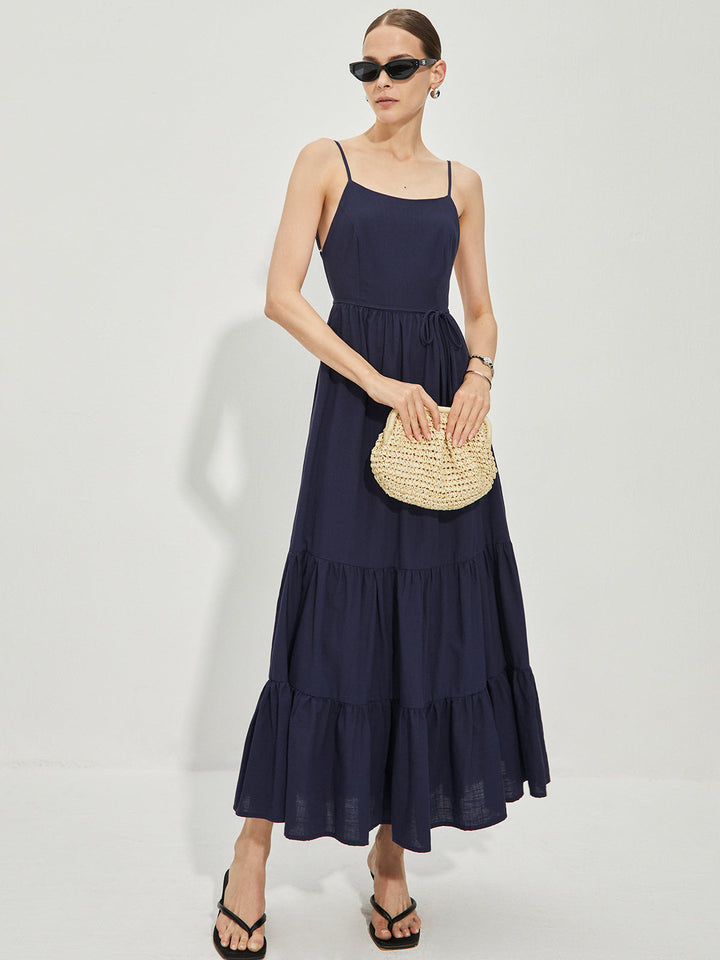 Robe Cami Sans Dos en Coton